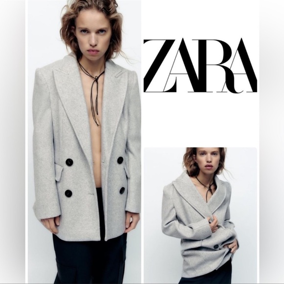 Zara Tailored Double Breasted coat - Picture 12 of 16